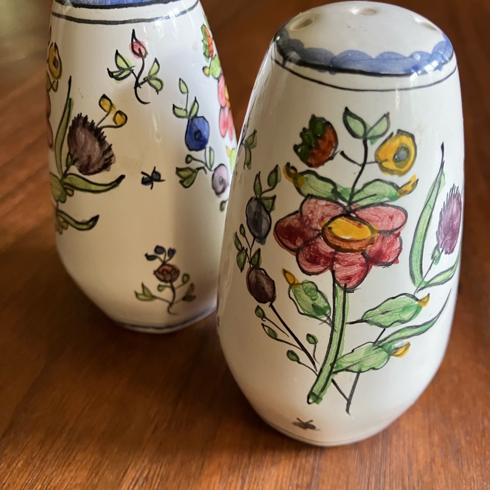Floral Ceramic Salt and Pepper Shakers